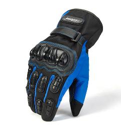 Guantes para moto madbike mad66 azul con protecciones touch