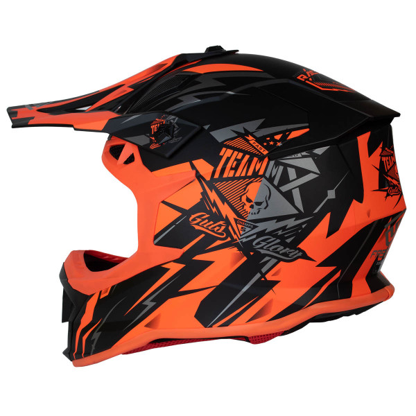 Casco moto faseed 609 motocross enduro orange klh