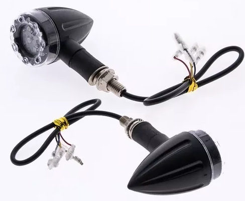 Set de intermitentes para moto led tipo bala luz de freno y viraje im26 2164