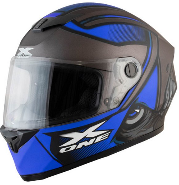 Casco moto x-one 500 gt integral madx azul