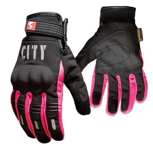 Guantes Para Moto Madbike City Pink Para Mujer Protecciones
