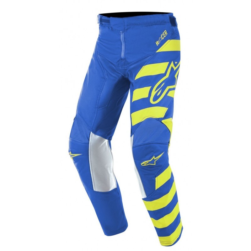 Pantalon Moto Alpinestars Racer Braap Blu/Yel Niño