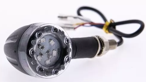 Set de intermitentes para moto led tipo bala luz de freno y viraje im26 2164