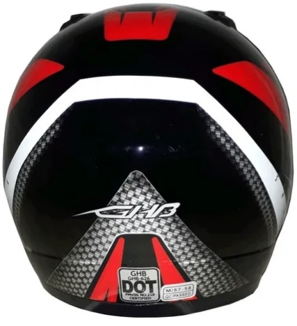 Casco Moto Integral Ghb 626 Shock Rojo Matte