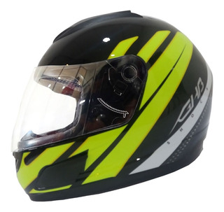 Casco Moto Integral Ghb 626 Shock Amarillo Matte