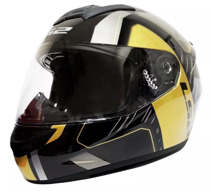 Casco moto LS2 FF352 Gold negro gris dorado 