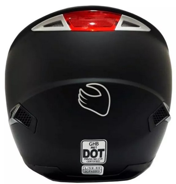 Casco GHB negro Matte mica tinteada (M-L)