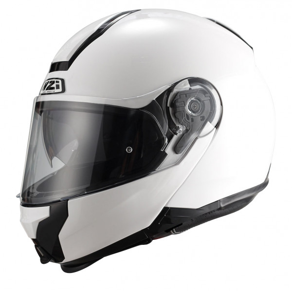 Casco moto nzi abatible combi 2 blanco con sun visor