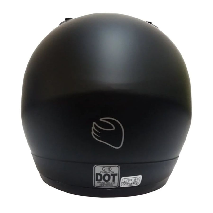 CASCO GHB 626 DOT NEGRO MATTE  