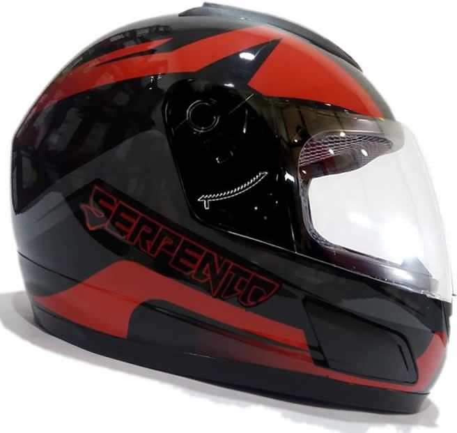 CASCO GHB 626 SNAKE NEGRO ROJO