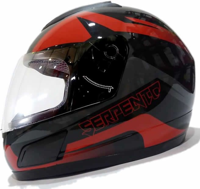 CASCO GHB 626 SNAKE NEGRO ROJO