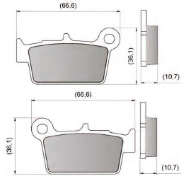 Pastilla de freno trasera 1152 LMP390 KAWASAKI KX250R/F KX450R/F