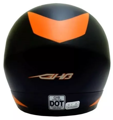 Casco Moto Ghb 626 Warrior Naranjo Matte Mica Tinteada