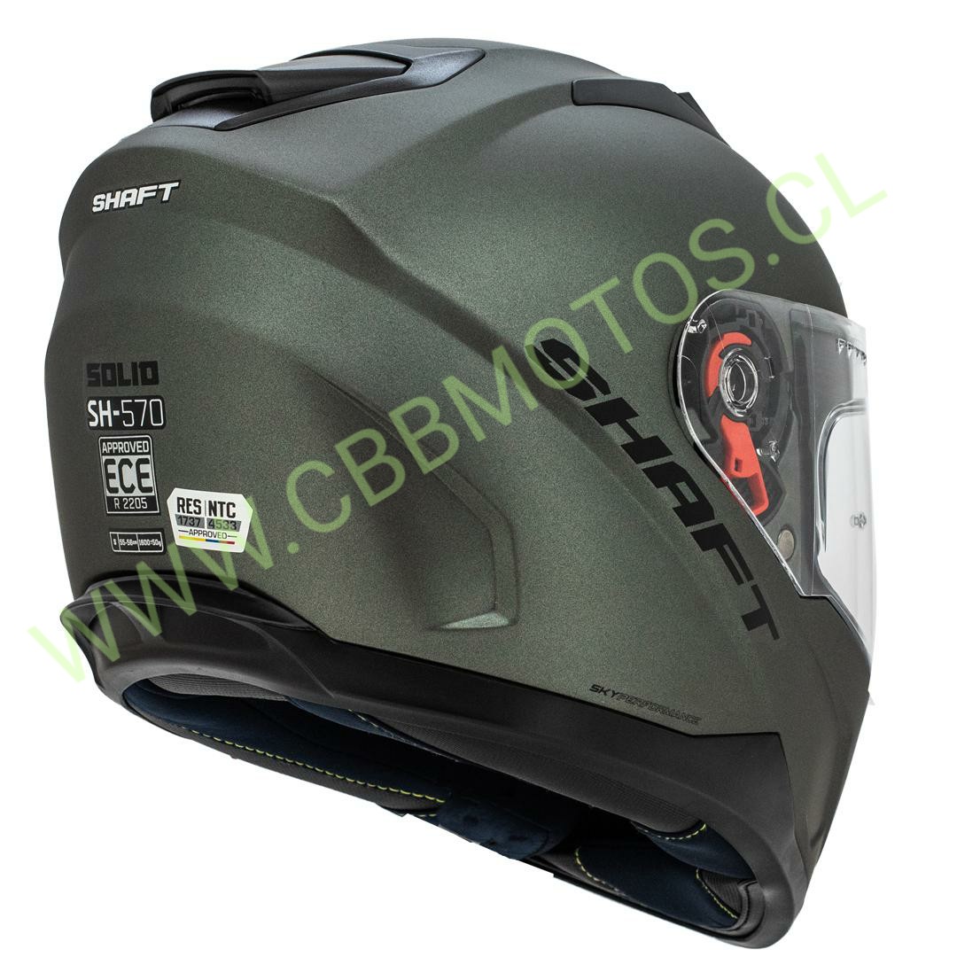 Casco moto shaft 570dv integral titanio mate con sun visor