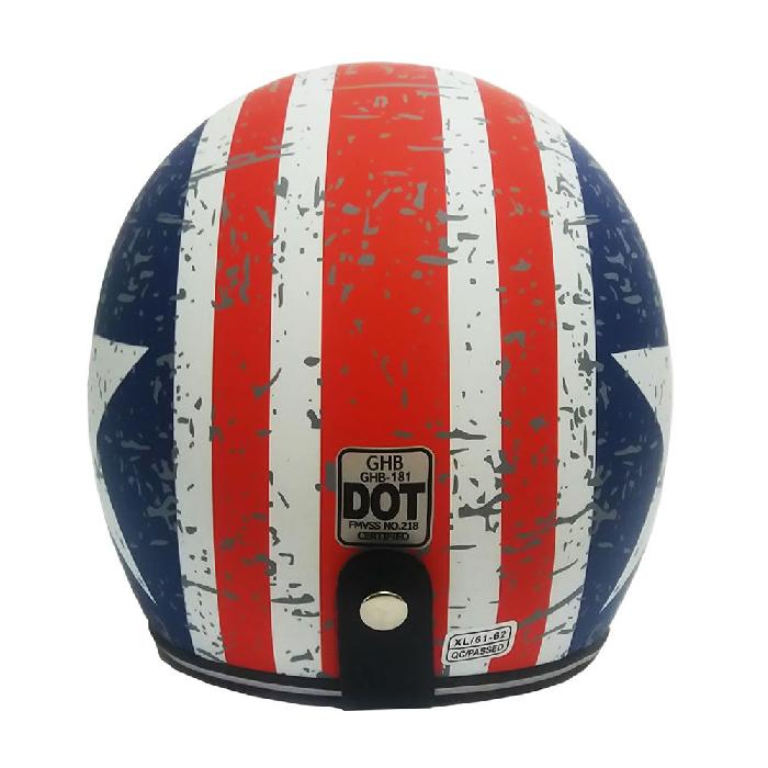 CASCO GHB ABIERTO 181 AMERICAN STAR AZUL ROJO BLANCO MATTE