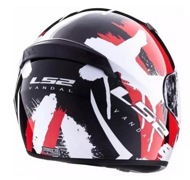 Casco Moto Ls2 Ff352 Vandal Negro Rojo Blanco