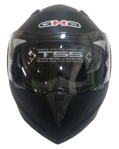 Casco Moto Abatible Ghb 158 Negro Matte