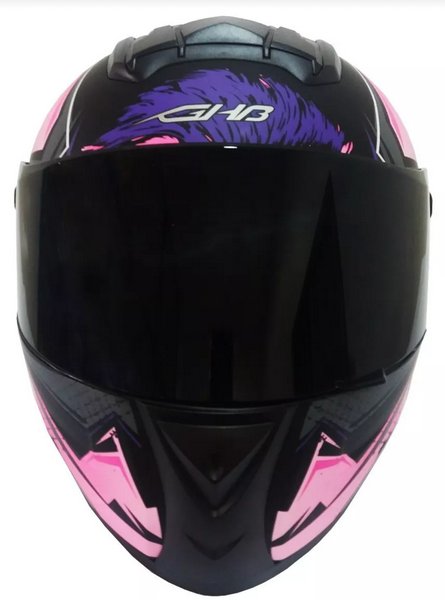 Casco GHB Stars negro Rosa mica tinteada 