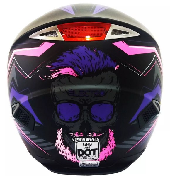 Casco GHB Stars negro Rosa mica tinteada 