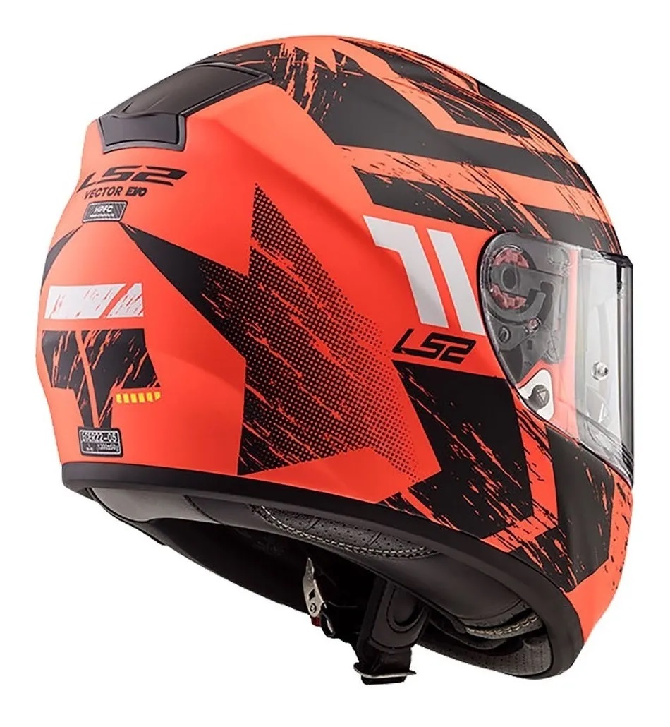 Casco Moto Ls2 Ff397 Vector Hunter Naranjo Matte