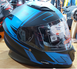 Casco GHB M-62 TUNNEL negro azul matte