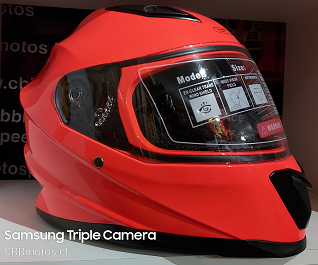 Casco Moto Integral Ghb M-62 Break Naranjo Fluo