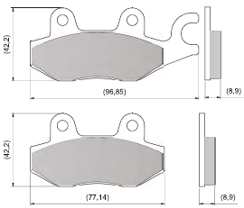 Pastilla de frenos delantera y trasera 9749 LMP298 KAWASAKI NINJA/HONDA/ YAMAHA